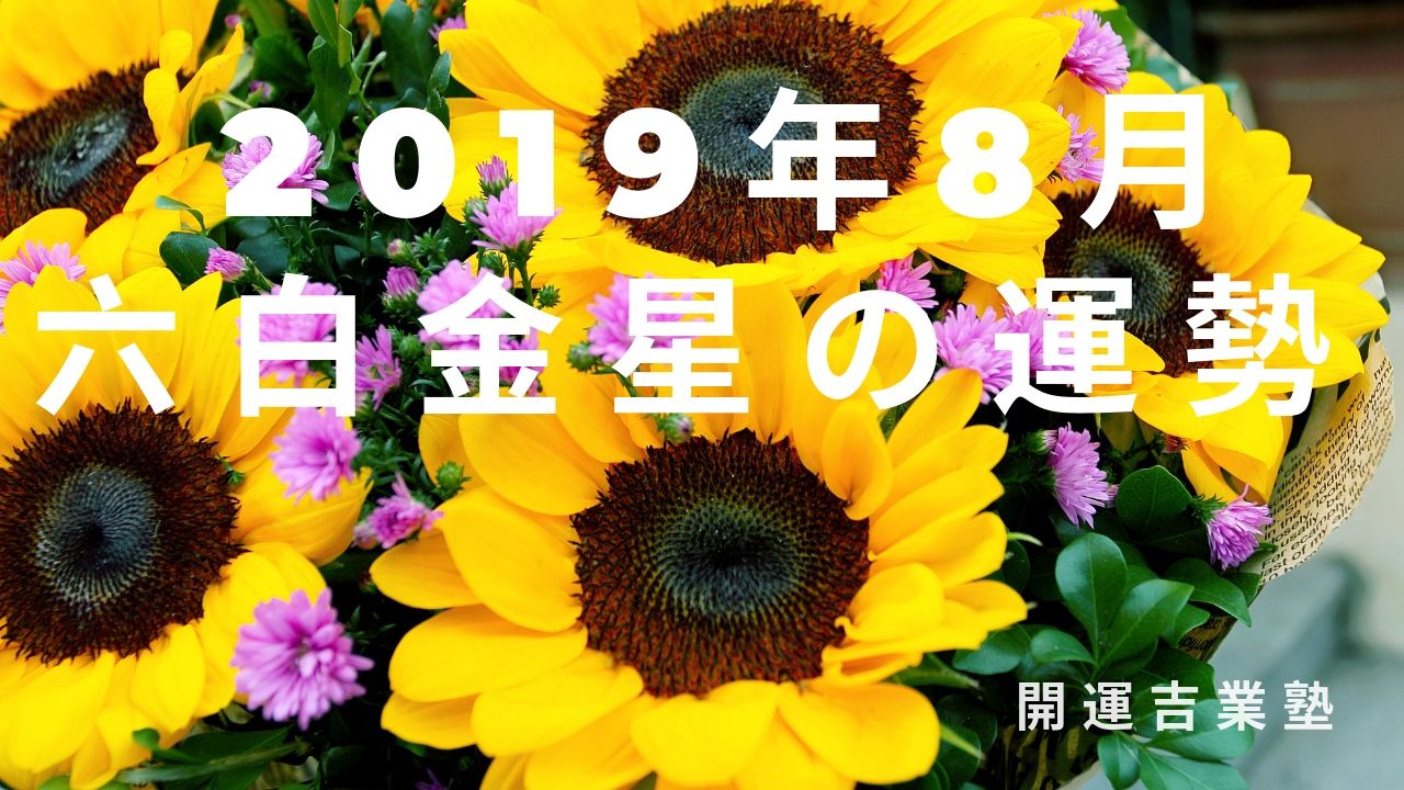 九星別　2019年8月の運勢【六白金星】編
