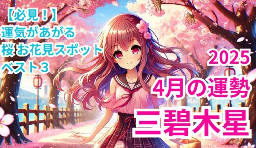 【三碧木星】2025年4月九星別の運勢＆運気が上がる桜のお花見パワースポットベスト３