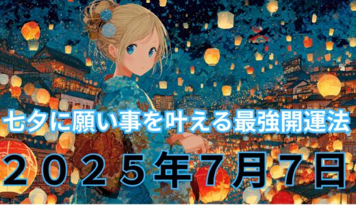 【令和７年（２０２５年）７月７日】七夕の願い事を叶える最強開運法｜九星気学