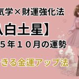 【八白土星】2025年10月の運勢＆本当は教えたくない金運爆上げ法＠九星気学