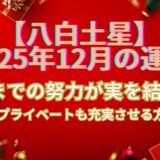 【八白土星】2025年12月の運勢 努力が実を結ぶ！仕事もプライベートも充実させる方法とは？