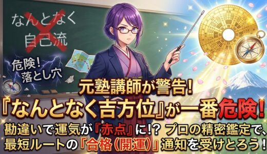 元塾講師が教える！『我流で吉方位どり』が一番危険な理由とは？