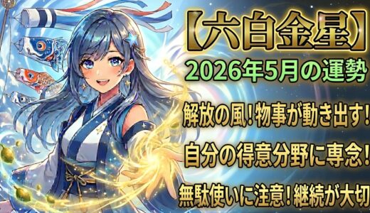 【六白金星】2026年5月の運勢 解放の風が吹く今こそ、足元を固めて飛躍に備える！