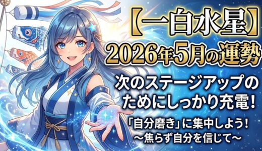 【一白水星】2026年5月の運勢 次のステージアップのためにしっかり充電「自分磨き」に集中！
