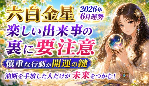 六白金星 2026年6月運勢｜楽しい出来事の裏に要注意 慎重な行動が開運の鍵