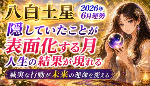 八白土星 2026年6月運勢｜隠していたことが表面化する月“人生の結果”が一気に現れる重要な時期