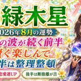 【四緑木星】 2026年8月運勢｜幸運の波が続く前半、賢く楽しんで後半は整理整頓
