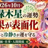 【四緑木星】2026年10月の運勢｜結果が表面化する!  誠実さと冷静さが運を守る